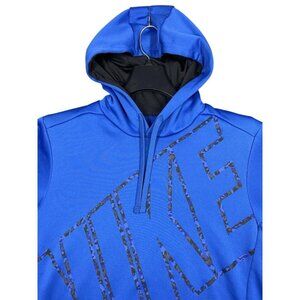 Nike Hoodie‎ Men's XL Blue Therma Fit Fleece Camouflage Logo